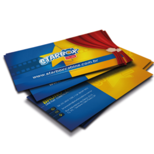 Cartão de Visita 4/4 - Cores Verniz U.V. Total Frente